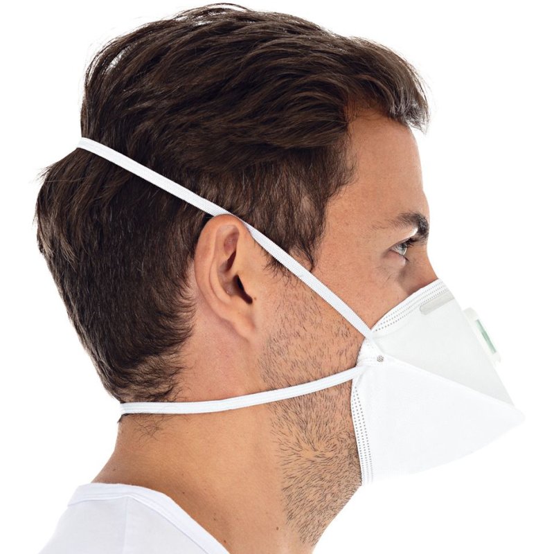 HYGOSTAR respiratory protection FFP3, white, with valve, foldable, 10 pieces