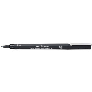 uni-ball fineliner PIN Brush, zwart, penseelpunt, 0,02 mm