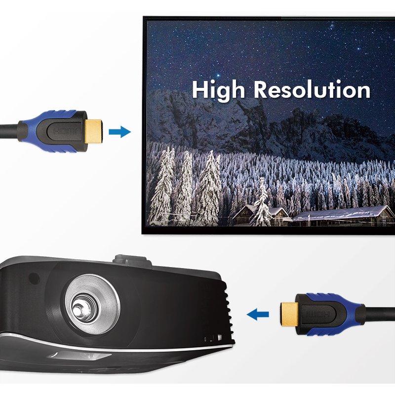 LogiLink Câble HDMI High Speed, 1 mètre, noir/bleu