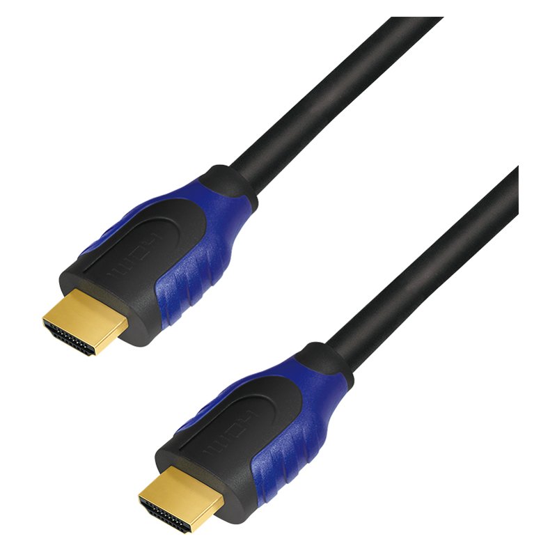 LogiLink Câble HDMI High Speed, 1 mètre, noir/bleu