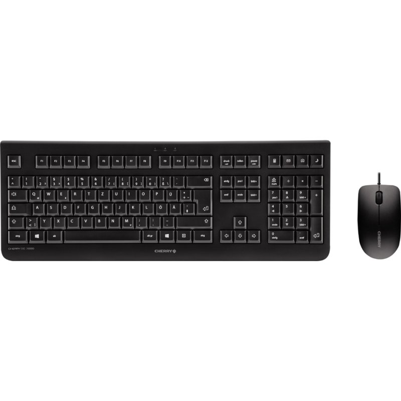 CHERRY toetsenbord- en muisset DC 2000, bedraad, AZERTY, zwart