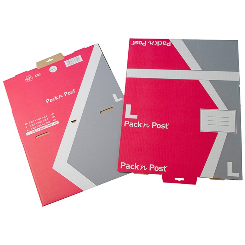 GPV letterbox boxes cardboard, grey, 245×145×41 mm, 20 pieces
