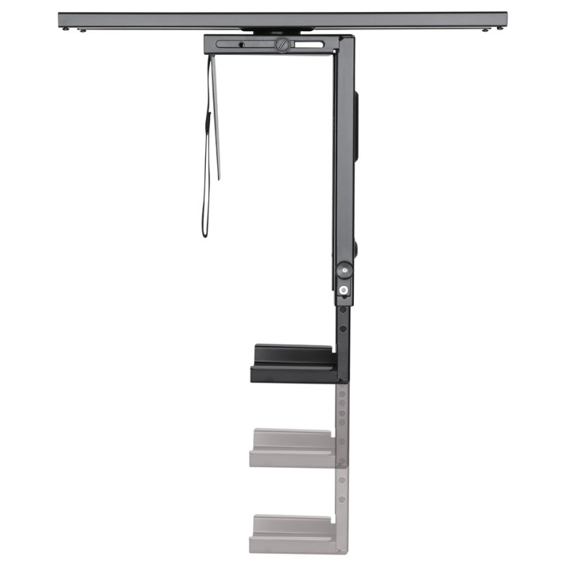 LogiLink PC holder, metal, swivel and pull-out, black