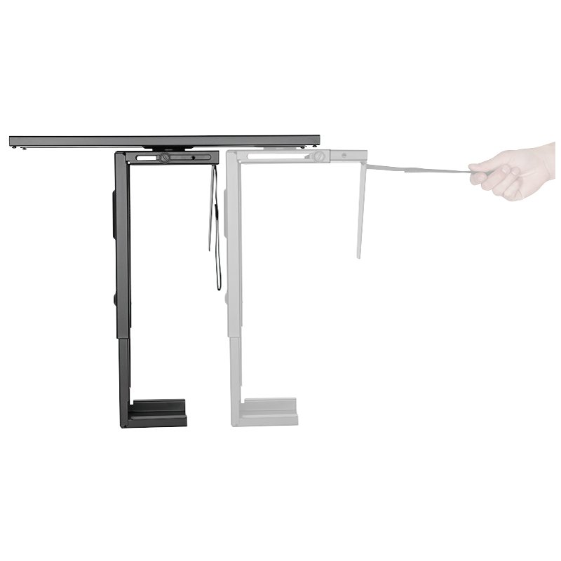 LogiLink PC holder, metal, swivel and pull-out, black