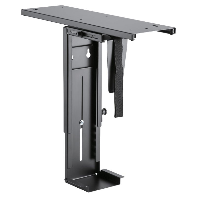 LogiLink PC holder, metal, swivel and pull-out, black