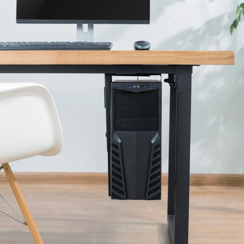 LogiLink CPU holder, metal, swivel and extendable, black