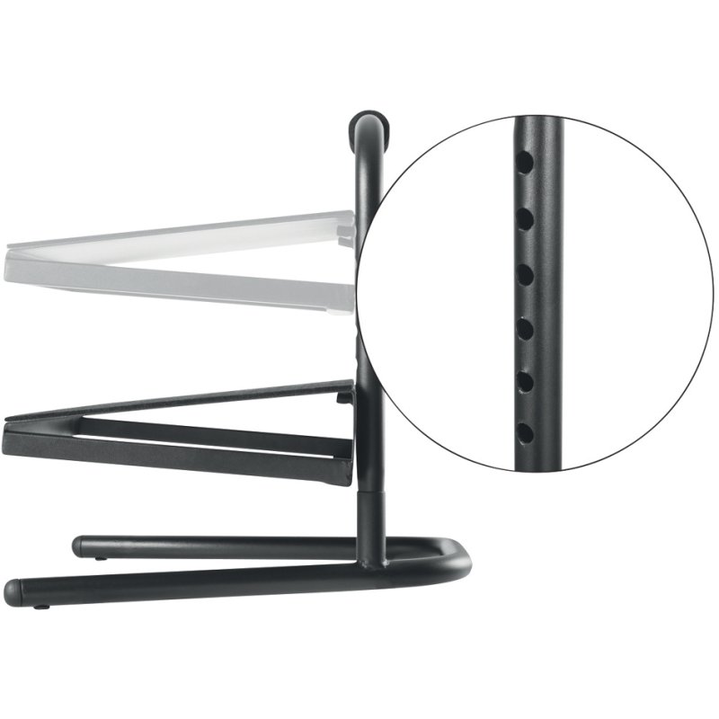 LogiLink repose-pieds, hauteur réglable, noir, 6 positions
