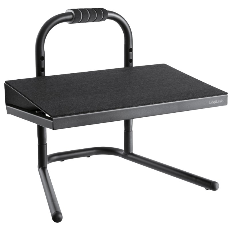 LogiLink footrest, height adjustable, black, 6 positions