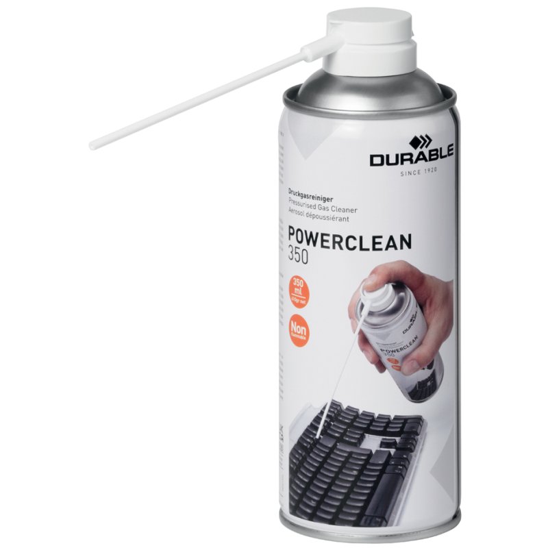 DURABLE nettoyant à air comprimé PowerClean, 350 ml, avec tube pulvérisateur