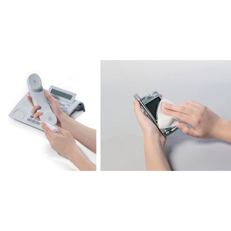 DURABLE telephone cleaning wipes TELEPHONE CLEAN, alcohol-free, 50 pieces