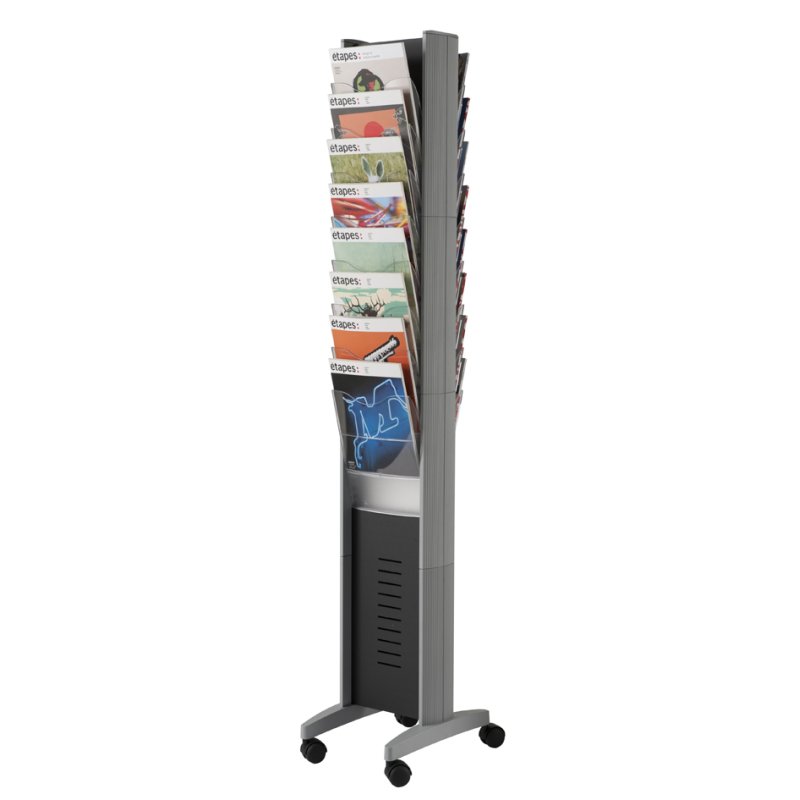 PAPERFLOW prospectstandaard EPI easyDisplays, A4, 16 vakken, zwart