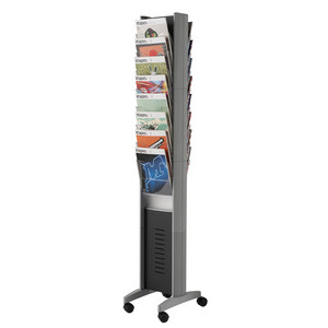 PAPERFLOW prospectusstandaard EPI easyDisplays, A4, 16 vakken, aluminium