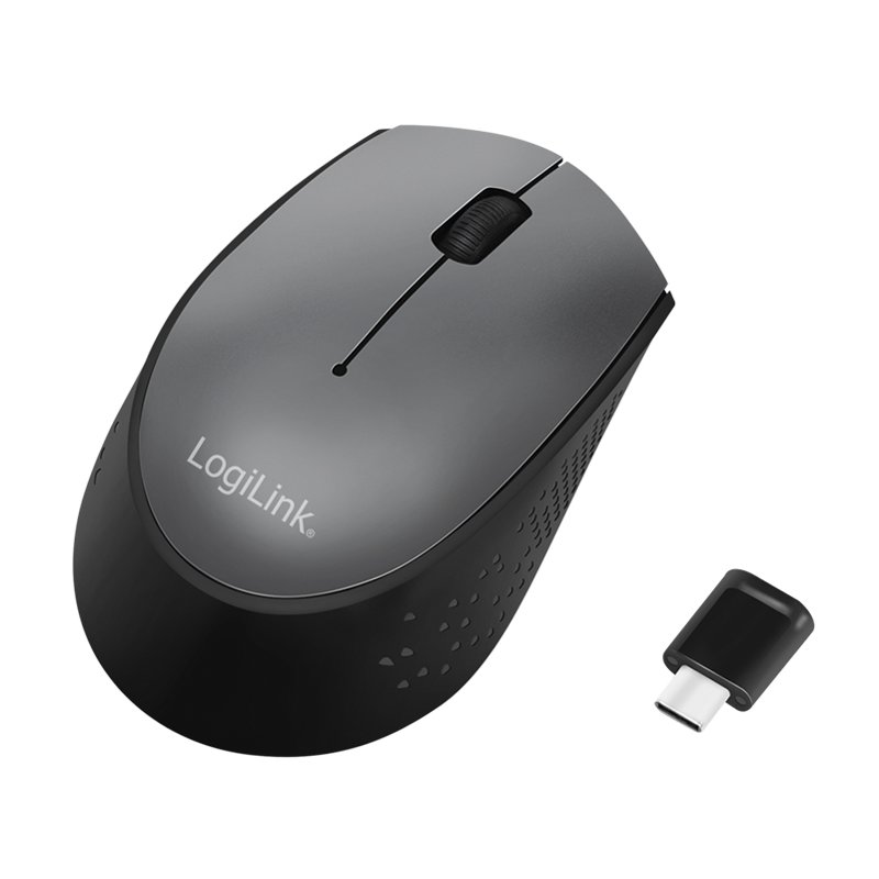 LogiLink wireless mouse USB-C, black, 2100 dpi