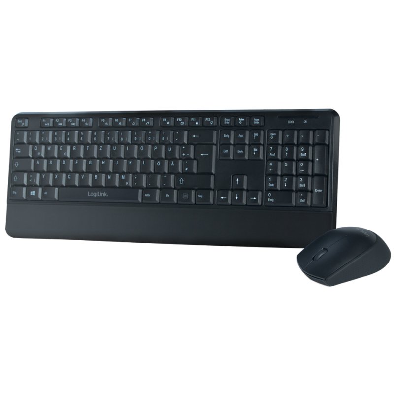 LogiLink wireless desk set, 2.4 GHz, black, 1200 dpi