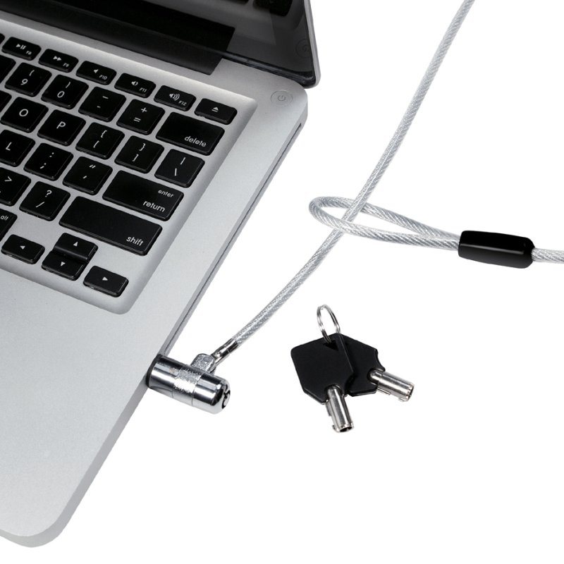 LogiLink câble de sécurité portable fin, 1,8 m câble acier, 2 clés