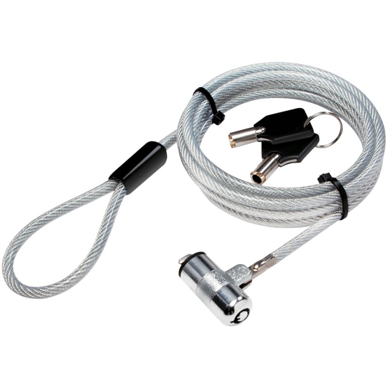 LogiLink câble de sécurité portable fin, 1,8 m câble acier, 2 clés