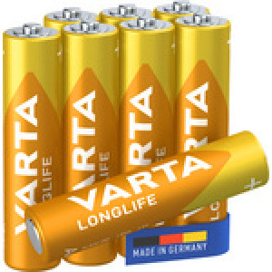 VARTA Alkaline batterijen AAA Longlife, LR03, 1,5 volt, 8 stuks