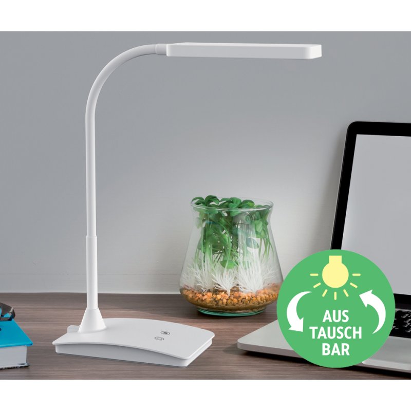 MAUL Lampe de bureau LED MAULpearly colour vario, blanc, 5W, 616 lumens