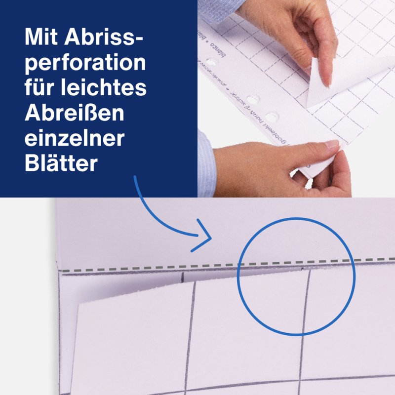 Magnetoplan flipchart pad, white, squared/blank, 5 pieces