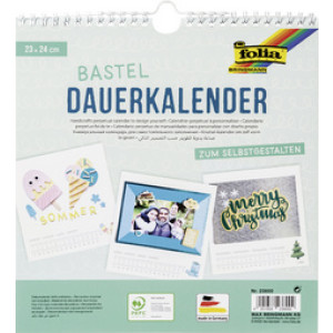 folia muurdagkalender creatief, zwart, 230×240 mm, spiraalgebonden