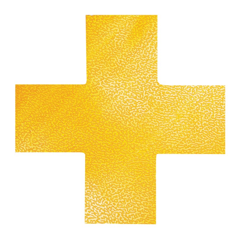 DURABLE marquage sol forme croix, auto-adhésif, jaune, 10 pièces
