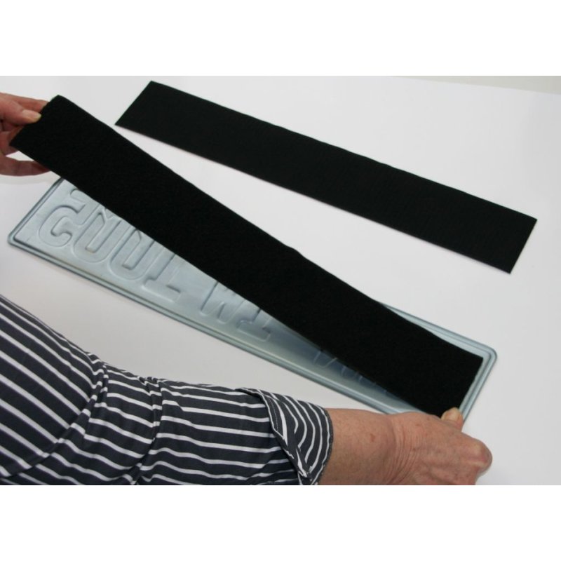 IWH porte-plaque silencieux universel, 490×80 mm, 2 bandes velcro