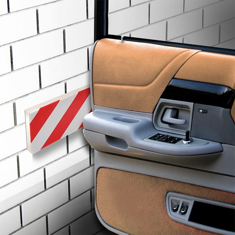 IWH car door protection strips, PU foam, self-adhesive, 400×20×160 mm, white/red, 2 pieces