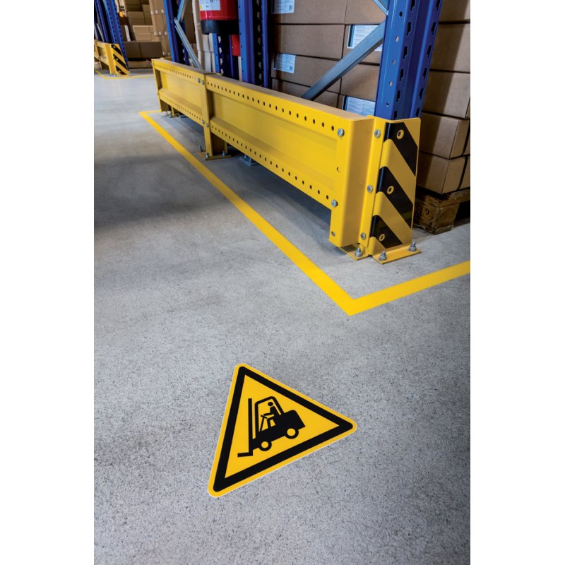 DURABLE forklift warning sticker, yellow, self-adhesive, 430 mm, floor marking