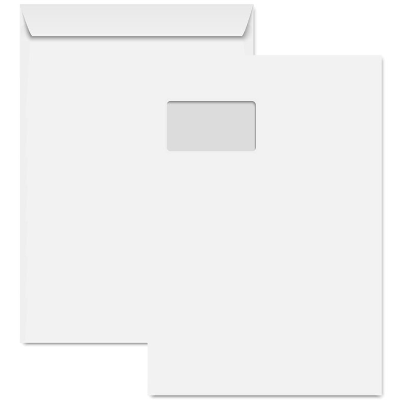 Clairefontaine enveloppes d'expédition C4, blanc, 229 × 324 mm, 250 pièces