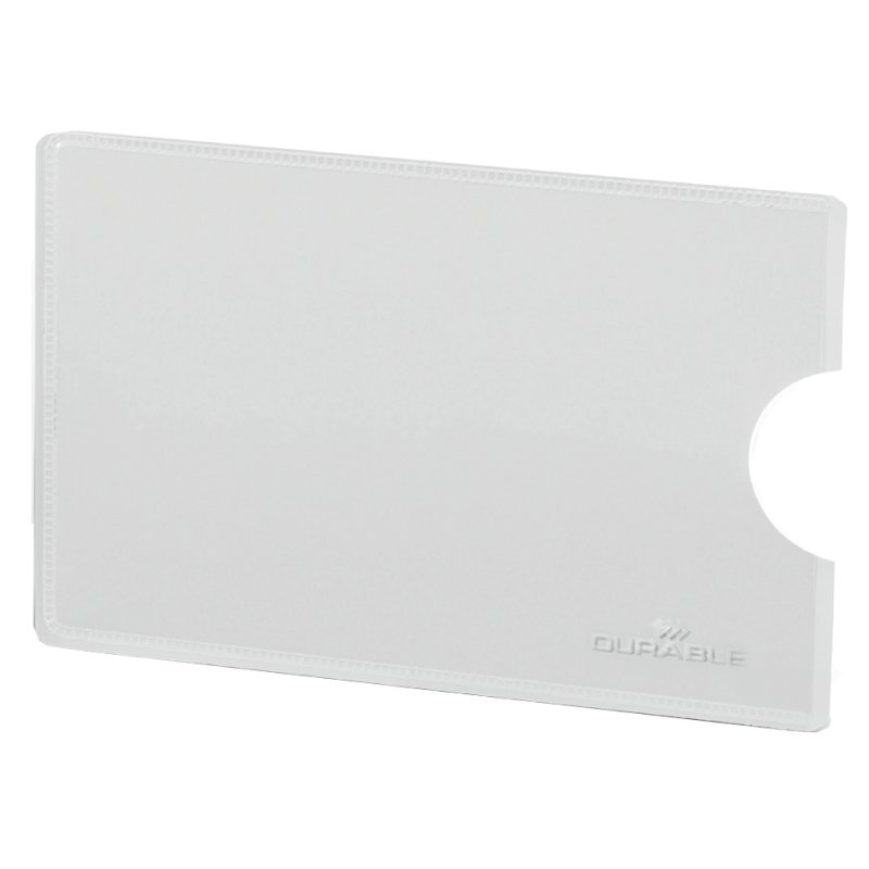 DURABLE Porte-cartes de crédit RFID, transparent, 86×54 mm, 3 pièces