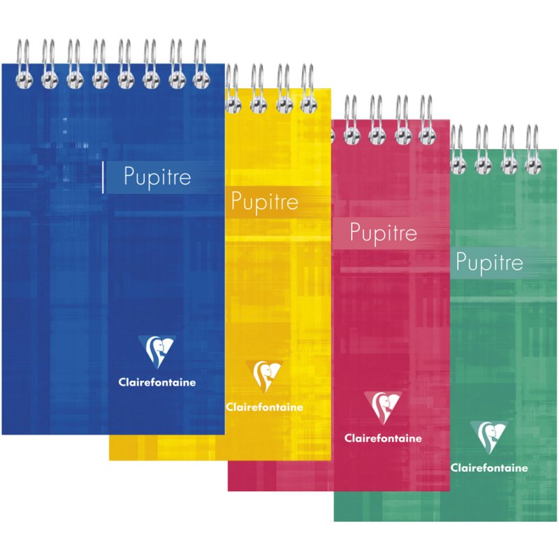 Clairefontaine bloc spiralé, 75×127 mm, quadrillé 5×5 mm, 60 feuilles