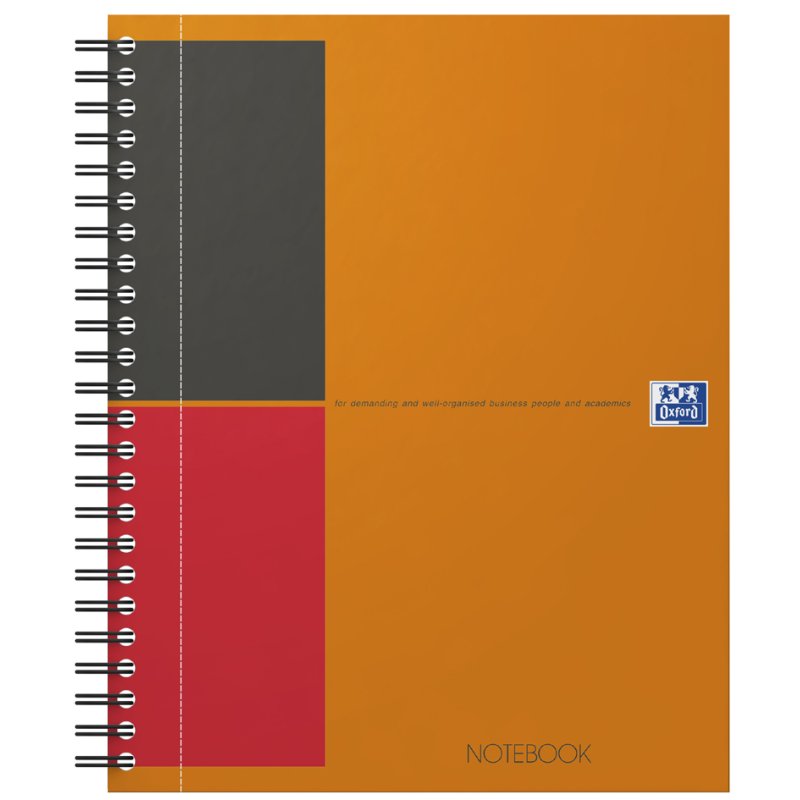 Oxford International cahier à spirale ligné, A5+, 80 feuilles