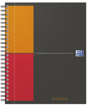 Oxford International collegeblok geruit, A5+, 80 vel, dubbelspiraal