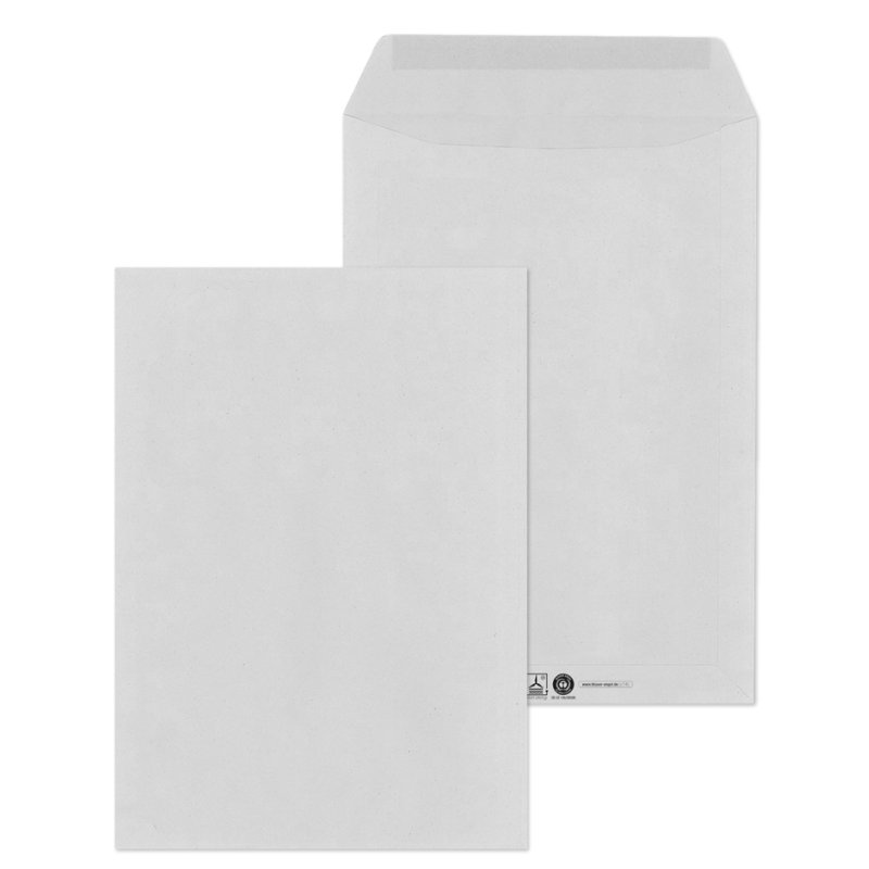 MAILmedia pochettes d'expédition C5, bande adhésive humide, gris, 500 pièces