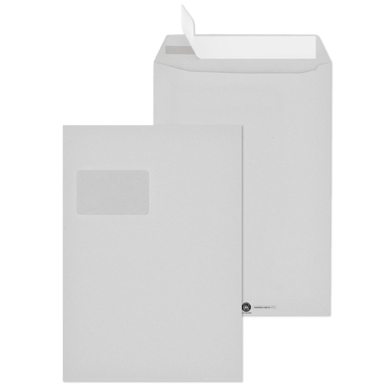 MAILmedia Enveloppes d'expédition C4, gris recyclé, sans fenêtre, 250 pièces