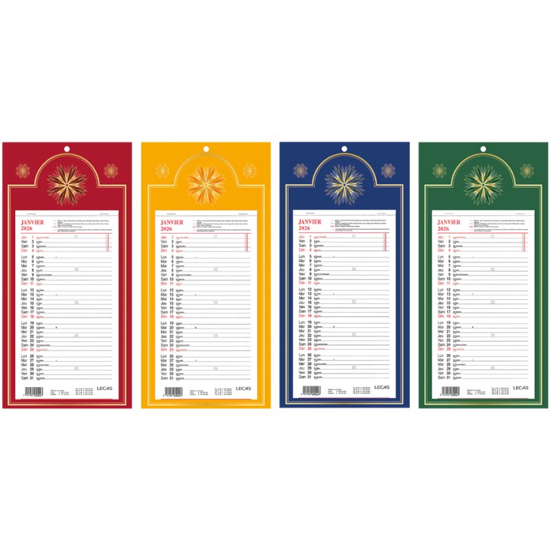 LECAS wandkalender, 200 x 380 mm, plaque Skytos, 2027