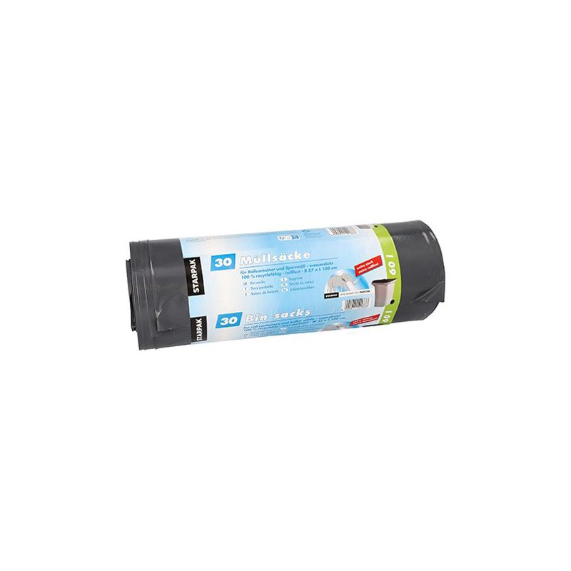STARPAK vuilniszakken LDPE, 240 liter, blauw, 15 stuks