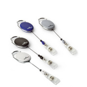 DURABLE badgehouders met jojo-mechanisme, ovaal, grijs