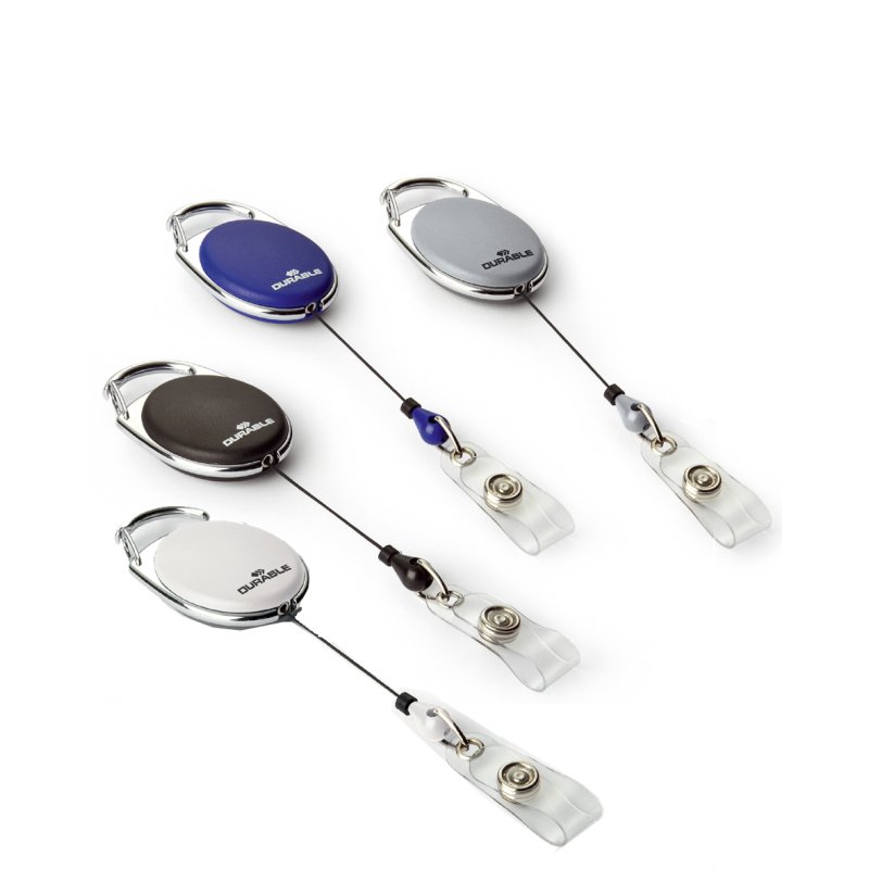 DURABLE badgehouders met jojo, ovaal, blauw