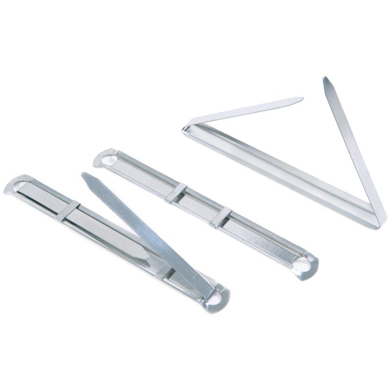 Rapesco attaches métalliques 2 trous, 50×80 mm, 50 pièces