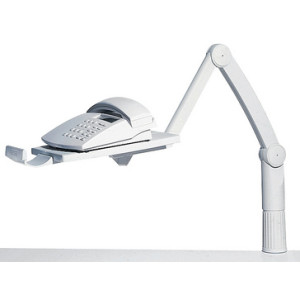 Hansa uitbreidingsplaat voor telefoonzwenkarm, zwart, 258×95×15 mm, 2 stuks