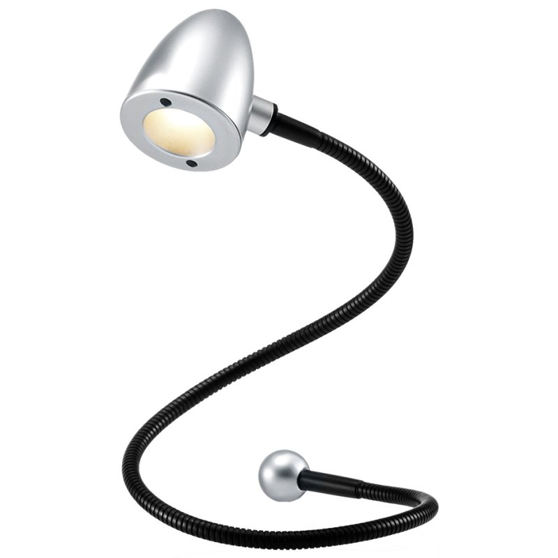 Hansa Lampe de bureau USB-LED Snake, noir, col de cygne flexible, 1,5W