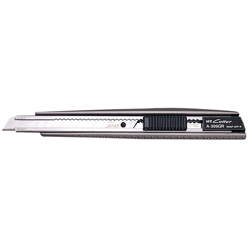 NT Cutter Stanley mes A-300GRP, aluminium behuizing, 9 mm, antraciet