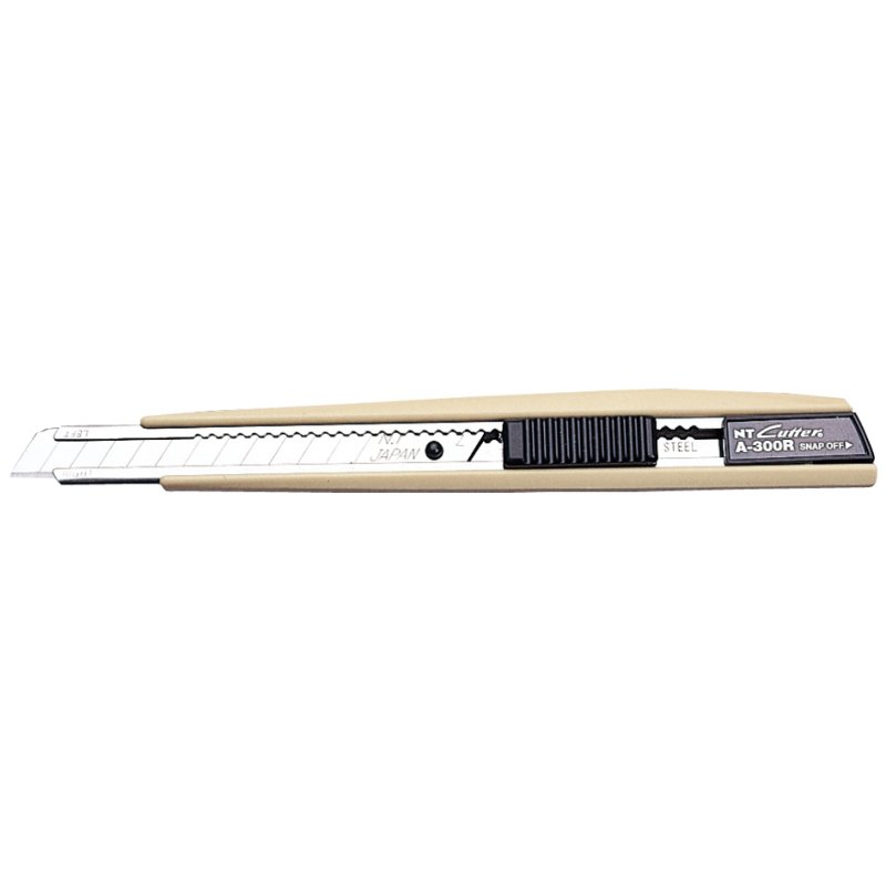 NT Cutter A-300RP Stanley mes, kunststof behuizing, 9 mm kling, beige