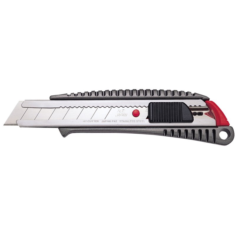 NT Cutter couteau à lames sécables L-500GRP, boîtier aluminium, lame 18 mm, anthracite