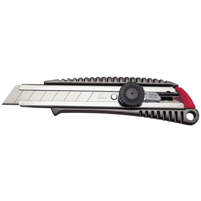 NT Cutter L-500GP Couteau Stanley, boîtier aluminium, anthracite, 18 mm