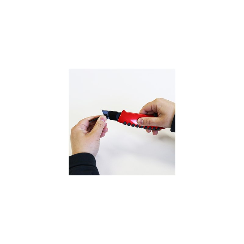 NT Cutter professioneel Stanley mes, 18 mm, rood/zwart, aluminium