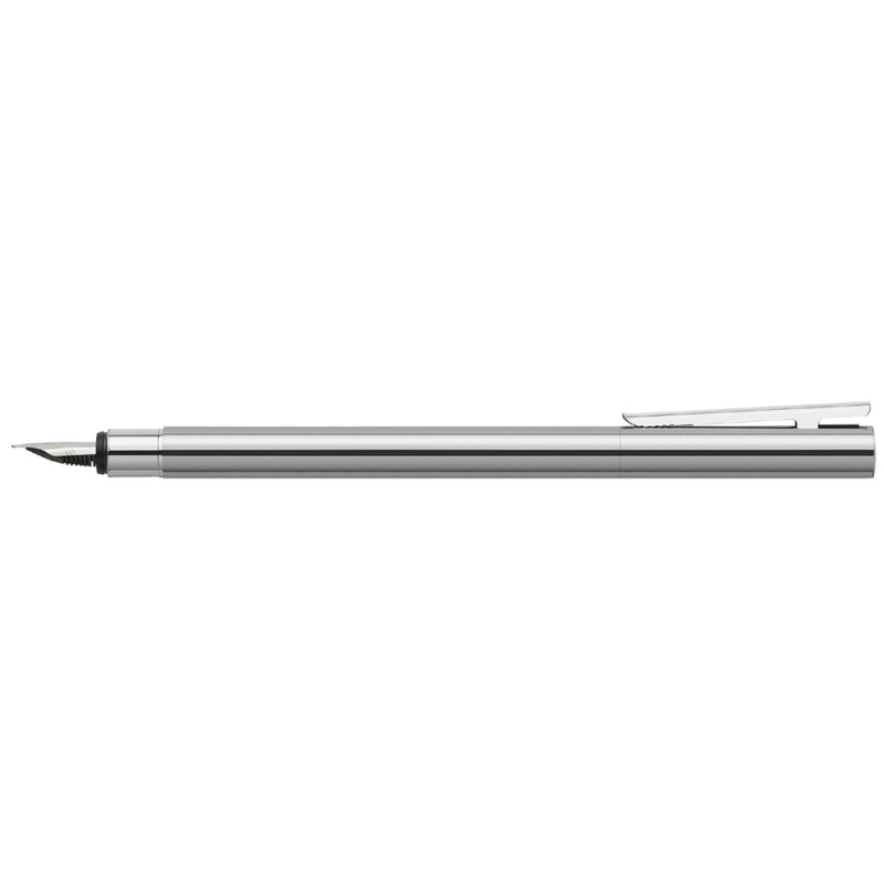 FABER-CASTELL fountain pen NEO Slim, glossy stainless steel, nib M