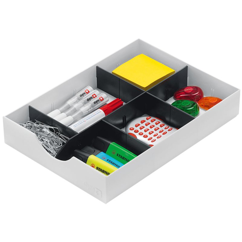 styro systeemlade voor sorteerstation styrodoc, zwart, 230×320×53 mm