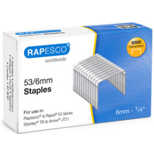 RAPESCO nietjes 53/8, verzinkt, 2000 stuks